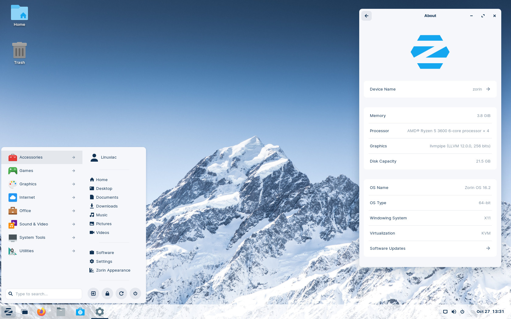 Zorin OS desktop