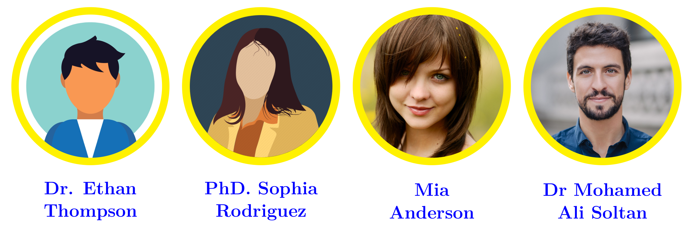 Profile pictures with LaTeX